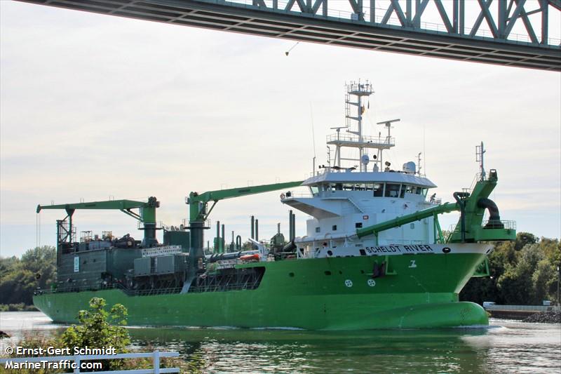 scheldt river (Hopper Dredger) - IMO 9778143, MMSI 205708000, Call Sign ORSB under the flag of Belgium