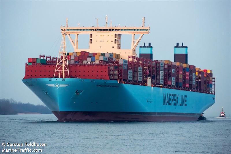 manchester maersk (Container Ship) - IMO 9780445, MMSI 219034000, Call Sign OWAV2 under the flag of Denmark