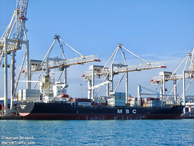 msc giannina (Container Ship) - IMO 9141780, MMSI 255805892, Call Sign CQYM under the flag of Madeira