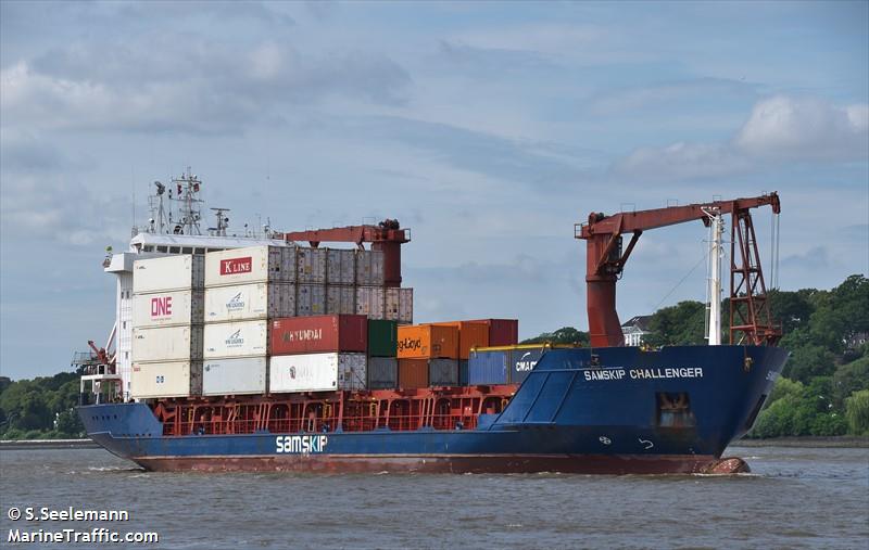 samskip challenger (General Cargo Ship) - IMO 9114787, MMSI 314238000, Call Sign 8PTT under the flag of Barbados