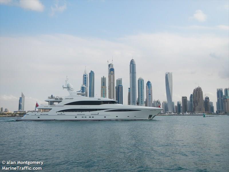 reem 1 (Yacht) - IMO 9599688, MMSI 470368000, Call Sign A6E2428 under the flag of UAE