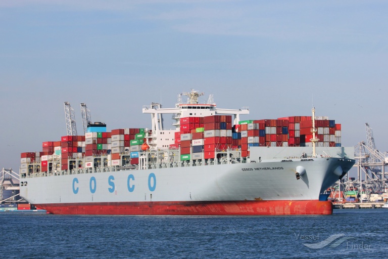 cosco netherlands (Container Ship) - IMO 9516430, MMSI 477219900, Call Sign VRMR5 under the flag of Hong Kong