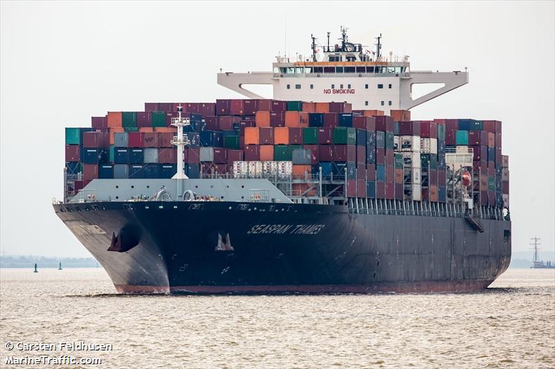 seaspan thames (Container Ship) - IMO 9630377, MMSI 477407900, Call Sign VRNA9 under the flag of Hong Kong
