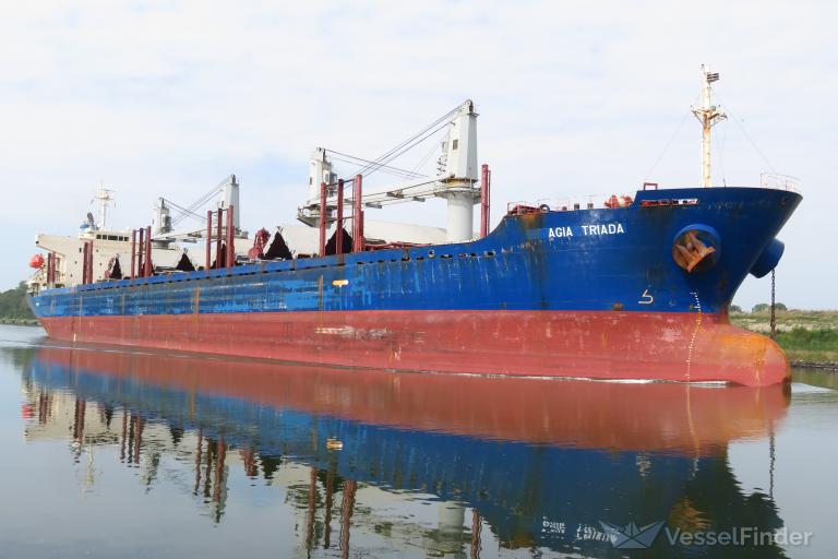 agia triada (Bulk Carrier) - IMO 9397236, MMSI 538003379, Call Sign V7BX9 under the flag of Marshall Islands