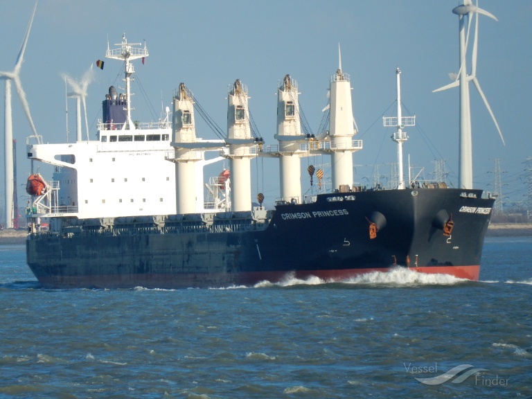 crimson princess (Bulk Carrier) - IMO 9527960, MMSI 566600000, Call Sign 9V9991 under the flag of Singapore