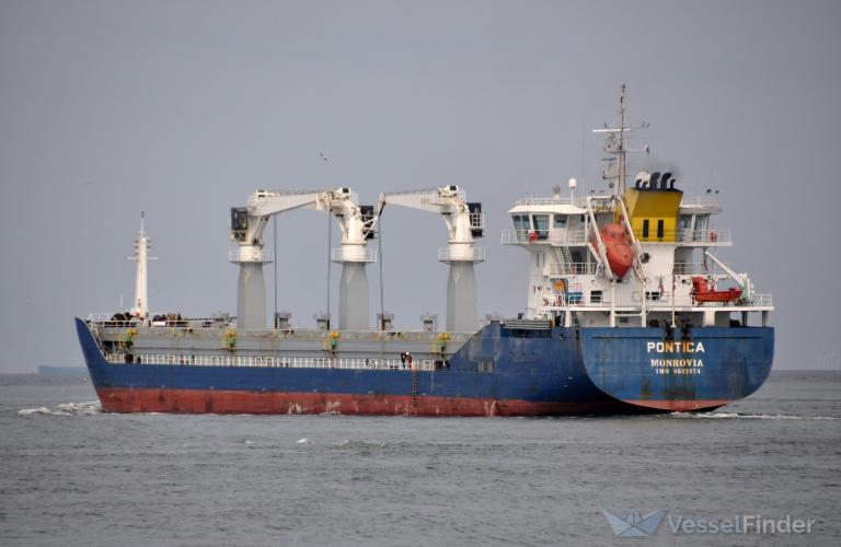 pontica (General Cargo Ship) - IMO 9681974, MMSI 636015915, Call Sign D5DM4 under the flag of Liberia