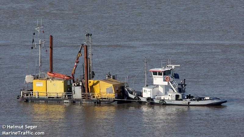 gebo (Dredging or UW ops) - IMO , MMSI 211705350, Call Sign DCBW under the flag of Germany