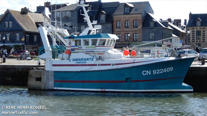 fv lamarante (Fishing vessel) - IMO , MMSI 227145400, Call Sign FOVP under the flag of France