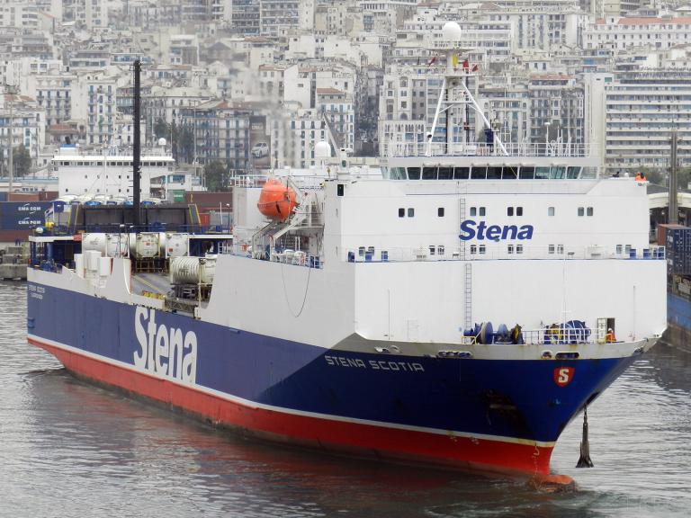 stena scotia (Ro-Ro Cargo Ship) - IMO 9121625, MMSI 232018002, Call Sign MDVO8 under the flag of United Kingdom (UK)