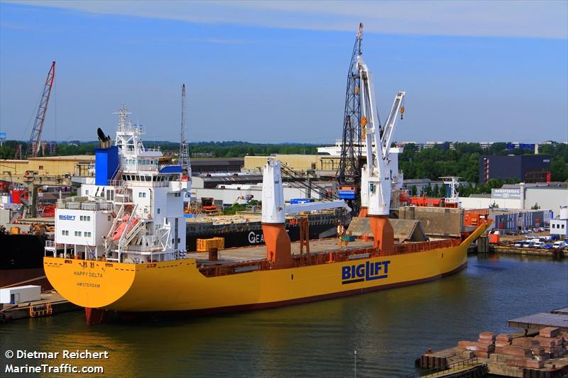 happy delta (General Cargo Ship) - IMO 9551935, MMSI 246659000, Call Sign PBXF under the flag of Netherlands