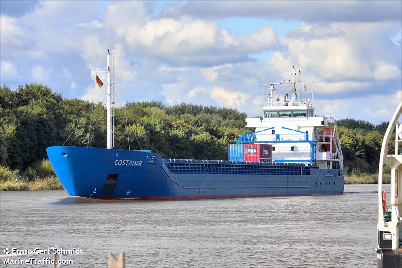 costamar (General Cargo Ship) - IMO 9552020, MMSI 255805989, Call Sign CQIK9 under the flag of Madeira