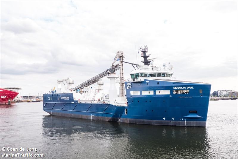 eidsvaag opal (Fishing Support Vessel) - IMO 9664433, MMSI 257080750, Call Sign LGMC under the flag of Norway