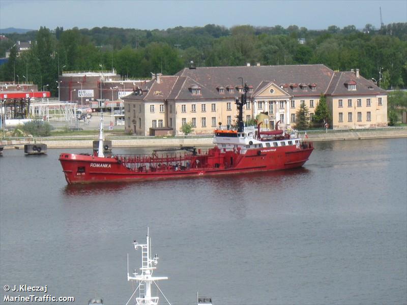 romanka (Bunkering Tanker) - IMO 8026440, MMSI 261199000, Call Sign SQLT under the flag of Poland