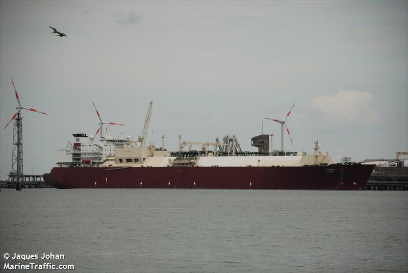 ejnan (LNG Tanker) - IMO 9334076, MMSI 309201000, Call Sign C6VW6 under the flag of Bahamas
