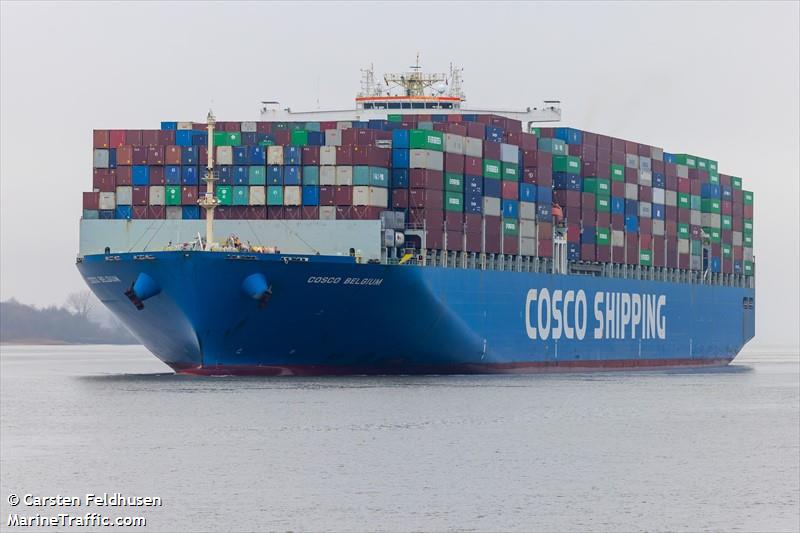 cosco belgium (Container Ship) - IMO 9516404, MMSI 477427500, Call Sign VRLT8 under the flag of Hong Kong