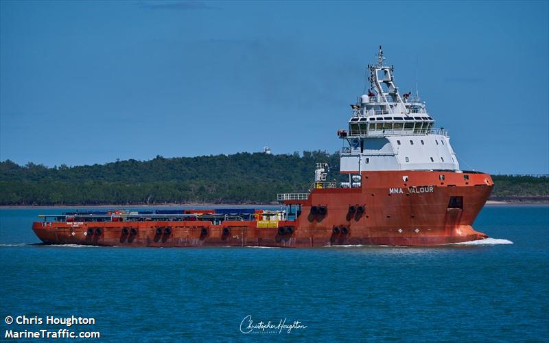 mma valour (Offshore Tug/Supply Ship) - IMO 9651929, MMSI 533180021, Call Sign 9WNE6 under the flag of Malaysia