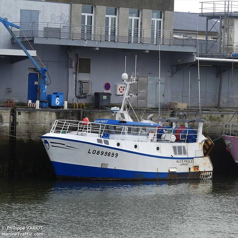 alice paul 2 (Fishing vessel) - IMO , MMSI 228153900, Call Sign FQDT under the flag of France