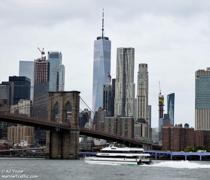 seastreak new york (Passenger ship) - IMO , MMSI 367347130, Call Sign WDE3997 under the flag of United States (USA)