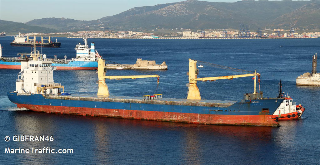 aurora (General Cargo Ship) - IMO 8922606, MMSI 457588000, Call Sign JVUJ6 under the flag of Mongolia