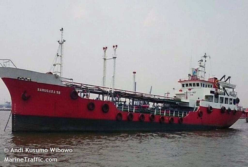 samugara 18 (Tanker) - IMO 8921092, MMSI 525009085, Call Sign POJJ under the flag of Indonesia