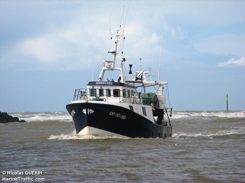 fv damalyjo (Fishing vessel) - IMO , MMSI 227314140, Call Sign FG4666 under the flag of France
