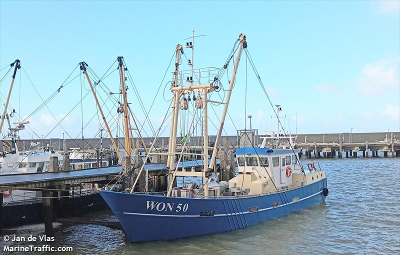 won50 bries (Fishing vessel) - IMO , MMSI 246105000, Call Sign PDBI under the flag of Netherlands