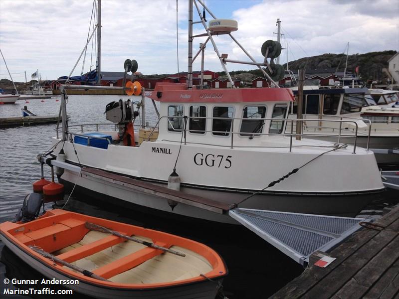 gg75 manill (Fishing vessel) - IMO , MMSI 265563310, Call Sign SFC7507 under the flag of Sweden