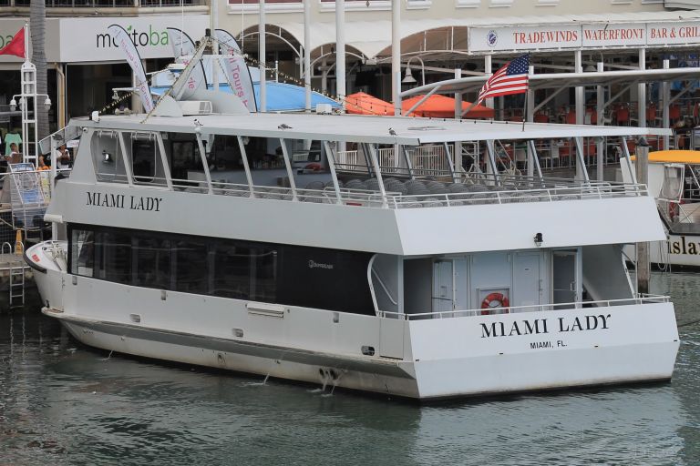 miami lady (Passenger ship) - IMO , MMSI 367354090, Call Sign WDE4503 under the flag of United States (USA)