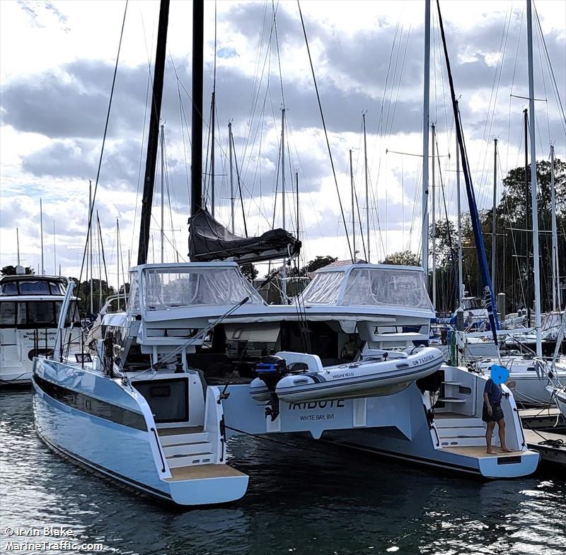 tribute (Sailing vessel) - IMO , MMSI 378113325, Call Sign ZJL2418 under the flag of British Virgin Islands