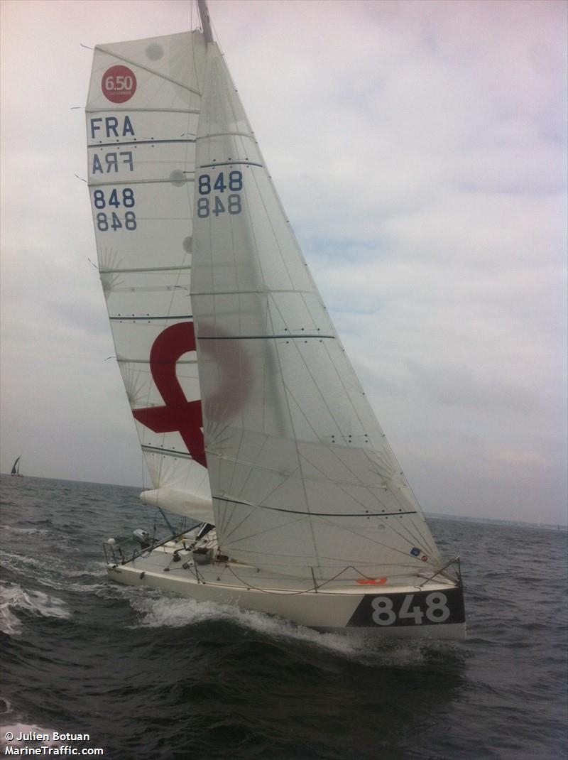 mini 848-solo sailor (Sailing vessel) - IMO , MMSI 227418050, Call Sign FAD6757 under the flag of France