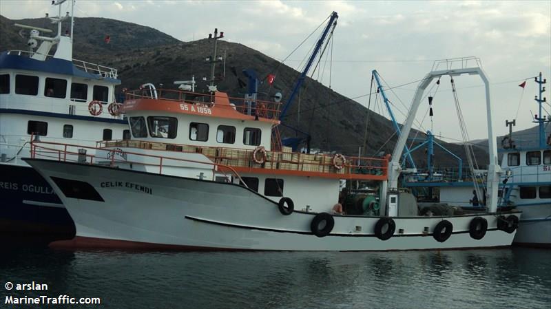 celik efendi (Fishing vessel) - IMO , MMSI 271072953, Call Sign TCMV2 under the flag of Turkey