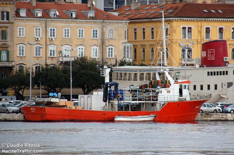 gira 1 (Fishing vessel) - IMO , MMSI 238990110, Call Sign 9A8515 under the flag of Croatia