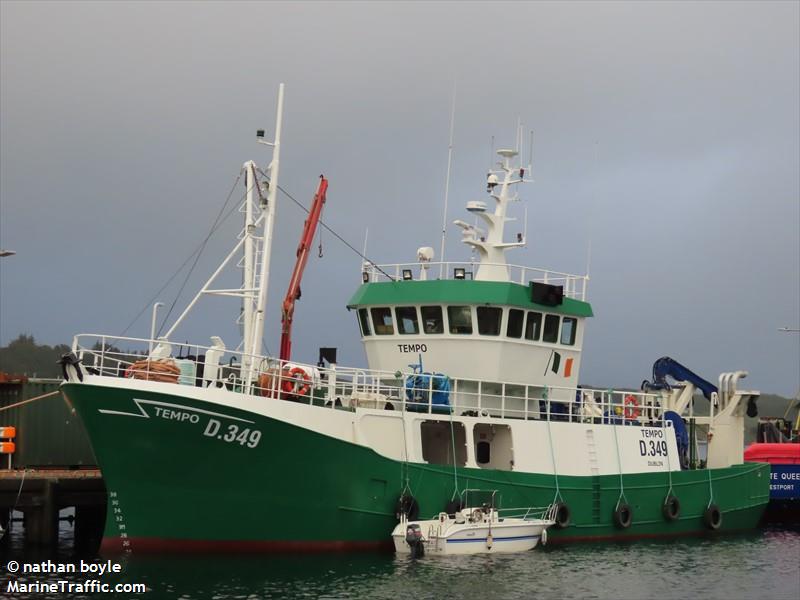 tempo (Fishing vessel) - IMO , MMSI 250005539, Call Sign EIVE8 under the flag of Ireland