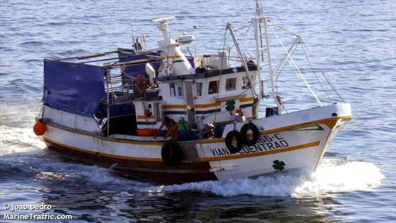 viana coentrao (Fishing vessel) - IMO , MMSI 263307000, Call Sign CUBP5 under the flag of Portugal