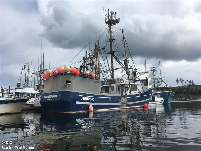 southern dawn (Fishing vessel) - IMO , MMSI 316001519 under the flag of Canada