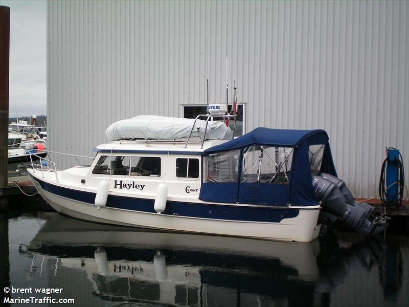 hayley (Pleasure craft) - IMO , MMSI 316033733 under the flag of Canada