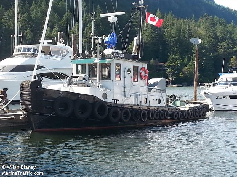 reliable (Pleasure craft) - IMO , MMSI 316036579, Call Sign WDF9471 under the flag of Canada