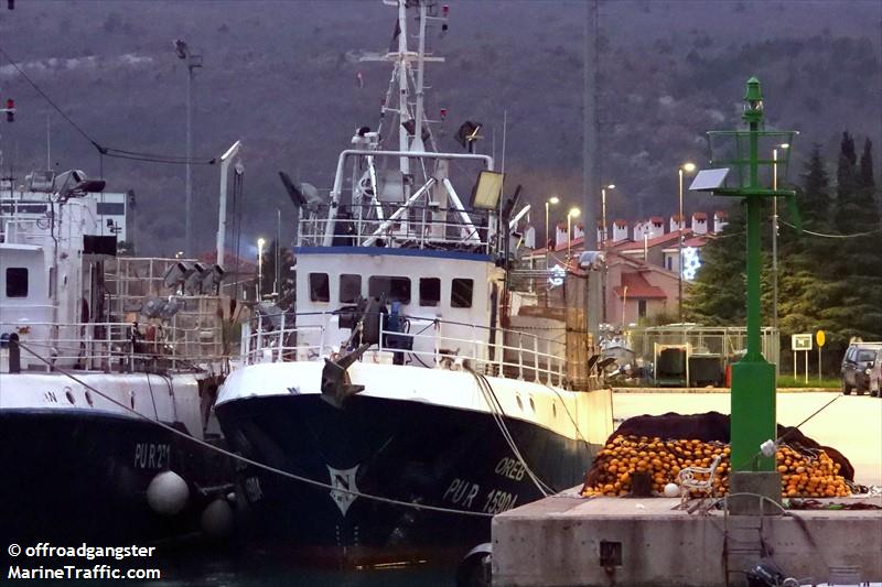 oreb (Fishing vessel) - IMO , MMSI 238742840, Call Sign 9AA5128 under the flag of Croatia