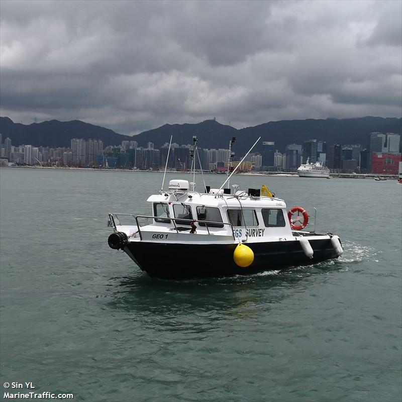geo 1 (Dredging or UW ops) - IMO , MMSI 477996562, Call Sign VRS5861 under the flag of Hong Kong