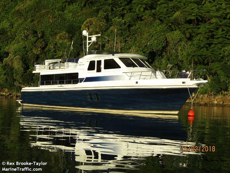 blue pearl (Pleasure craft) - IMO , MMSI 512006612, Call Sign ZMX2483 under the flag of New Zealand