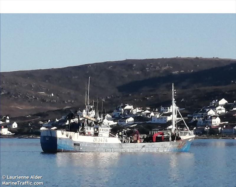 adenia (Fishing vessel) - IMO , MMSI 601791000, Call Sign ZR3474 under the flag of South Africa