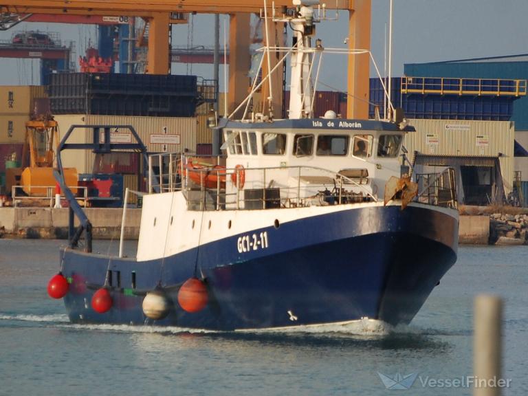 isla de alboran (Dredging or UW ops) - IMO , MMSI 224050860, Call Sign EA9523 under the flag of Spain