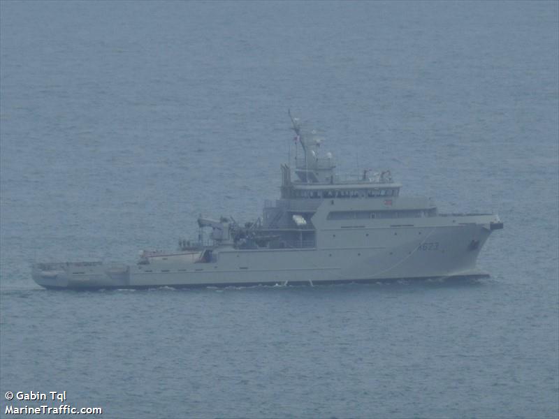 french warship () - IMO , MMSI 228764000, Call Sign FAPN under the flag of France