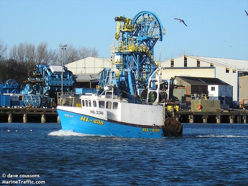 juelan (Fishing vessel) - IMO , MMSI 235024173 under the flag of United Kingdom (UK)