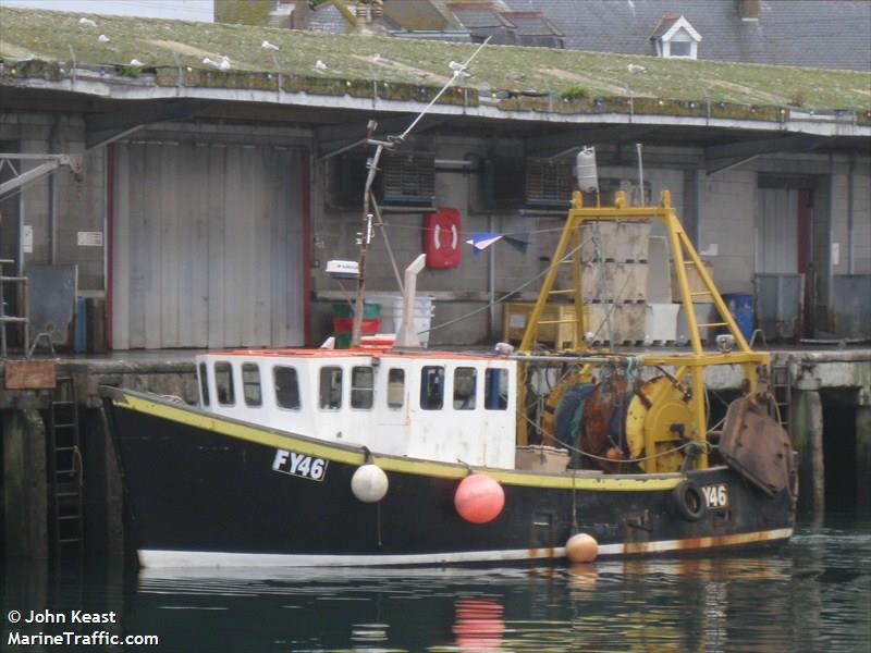 innisfallen fy46 (Fishing vessel) - IMO , MMSI 235102499, Call Sign 2HCM6 under the flag of United Kingdom (UK)