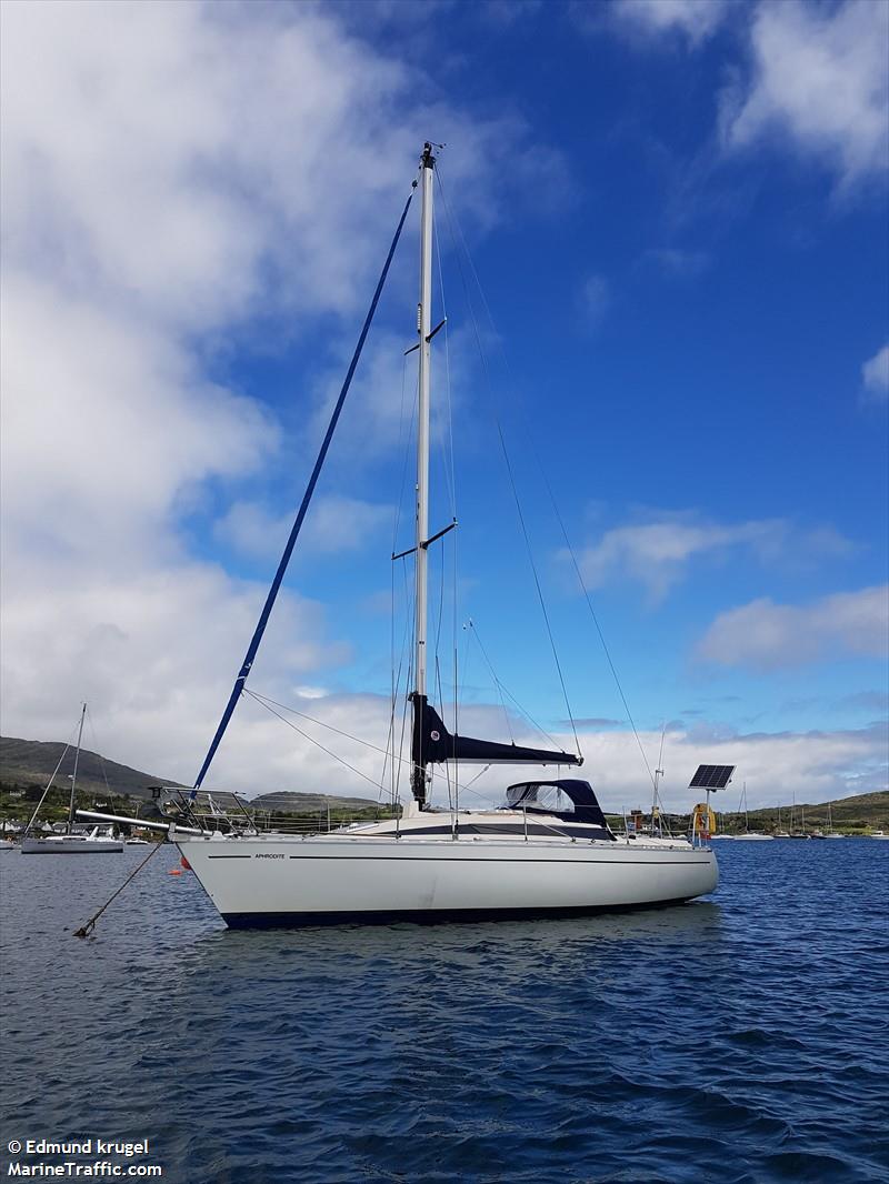aphrodite (Pleasure craft) - IMO , MMSI 250003182, Call Sign EI-PO-4 under the flag of Ireland