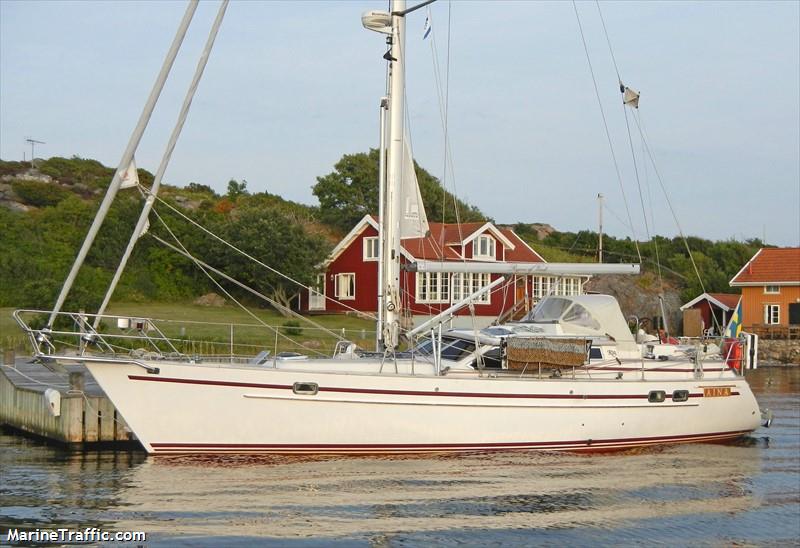 aina (Sailing vessel) - IMO , MMSI 265758530, Call Sign 7SY2363 under the flag of Sweden