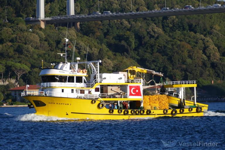 aziz kaptan 1 (Fishing vessel) - IMO , MMSI 271062131, Call Sign TC8297 under the flag of Turkey