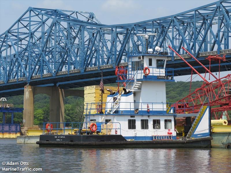 carole k (Towing vessel) - IMO , MMSI 367684960, Call Sign WDI3100 under the flag of United States (USA)