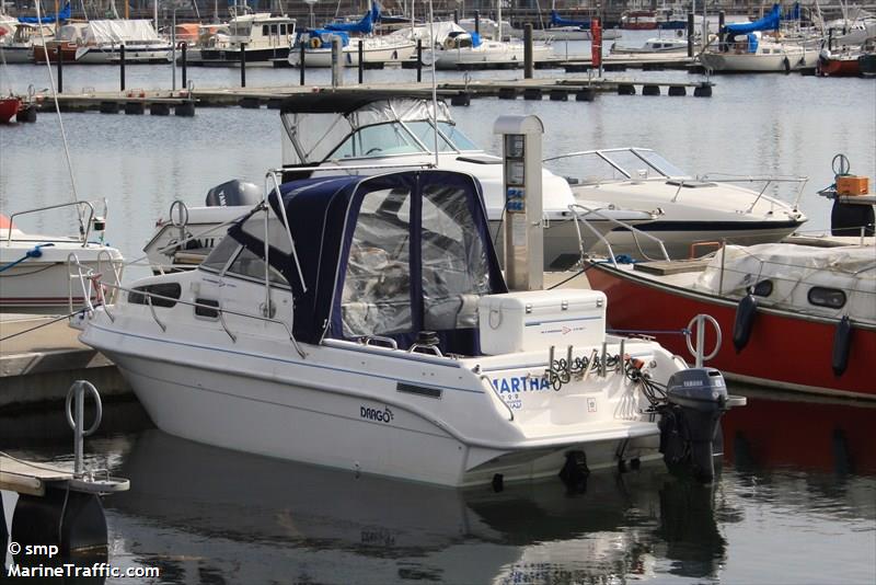 martha (Pleasure craft) - IMO , MMSI 219011882, Call Sign XPD8856 under the flag of Denmark